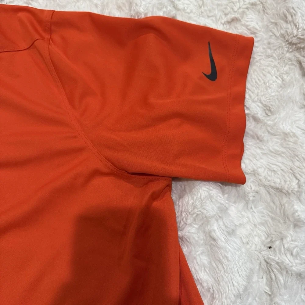 Nike Clemson Tigers Men's Golf Dri-Fit Polo Short Sleeve Orange‎ Sz XL